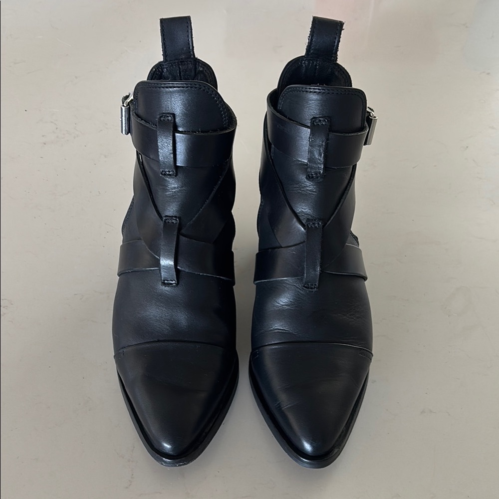 All Saints Darcy Women's Black Leather Ankle Boots